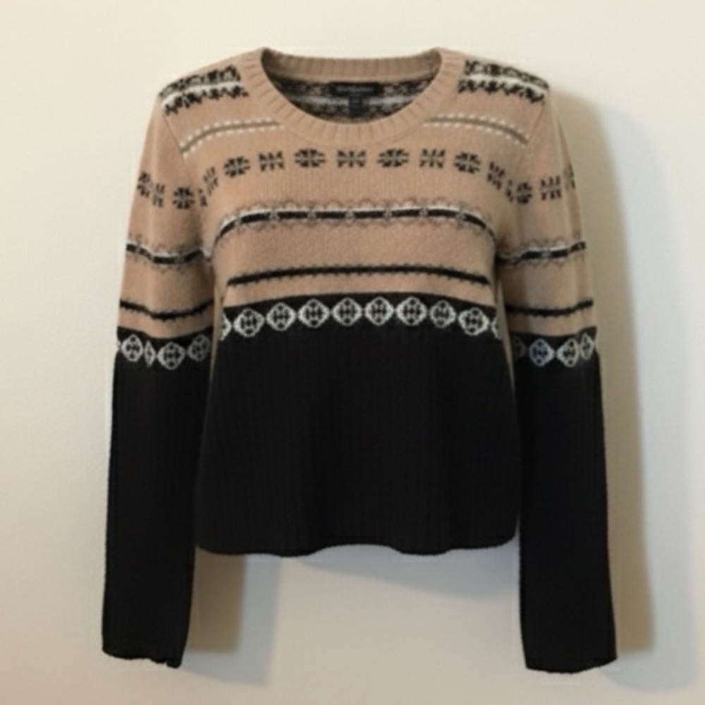 Y2k Plush mohair pullover fair isle sweater